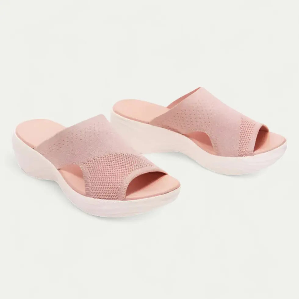 Breathable Wedge Slip On Sandals for Orthopedic Comfort