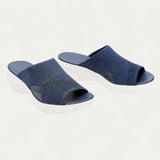 Breathable Wedge Slip On Sandals for Orthopedic Comfort