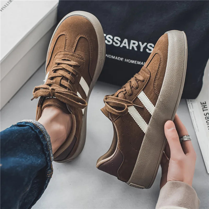 Brown Suede Sneakers for Men – Trendy & Comfortable