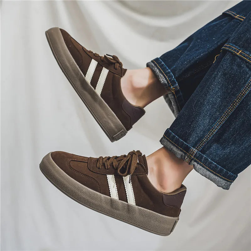 Brown Suede Sneakers for Men – Trendy & Comfortable