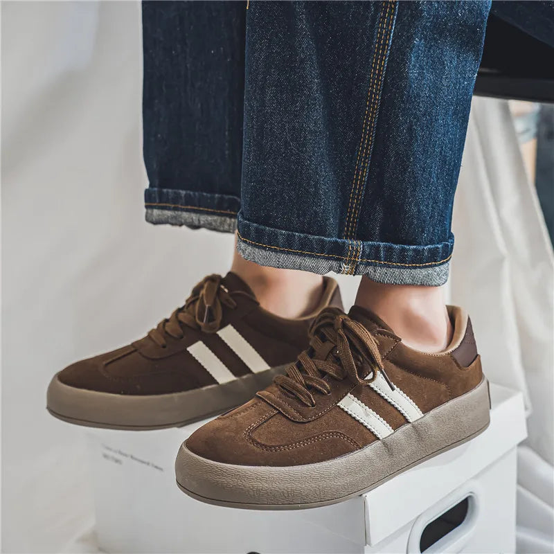 Brown Suede Sneakers for Men – Trendy & Comfortable