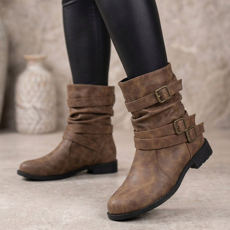 Buckle Ankle Boots for Women – Stylish & Comfortable