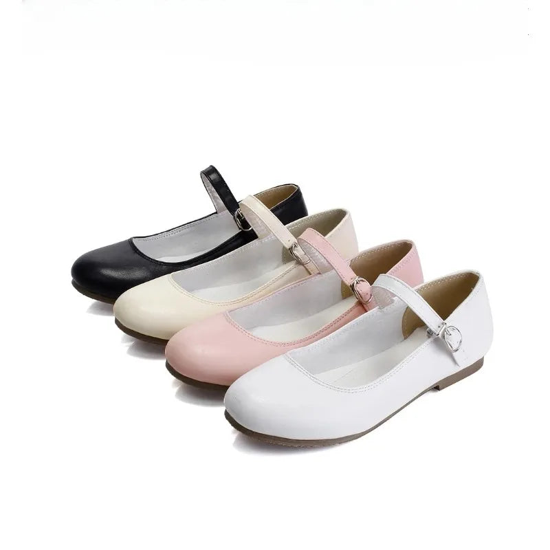 Buckle Strap Mary Jane Flats for Women – Casual & Stylish