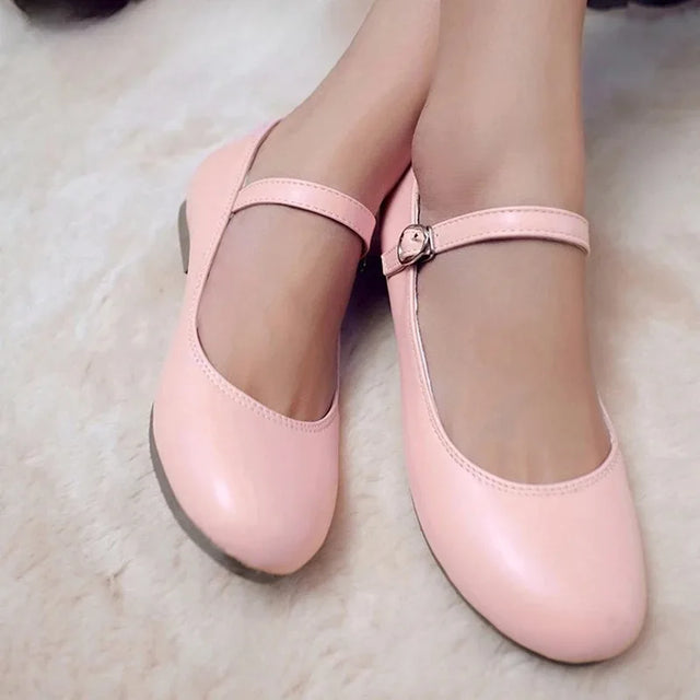 Buckle Strap Mary Jane Flats for Women – Casual & Stylish