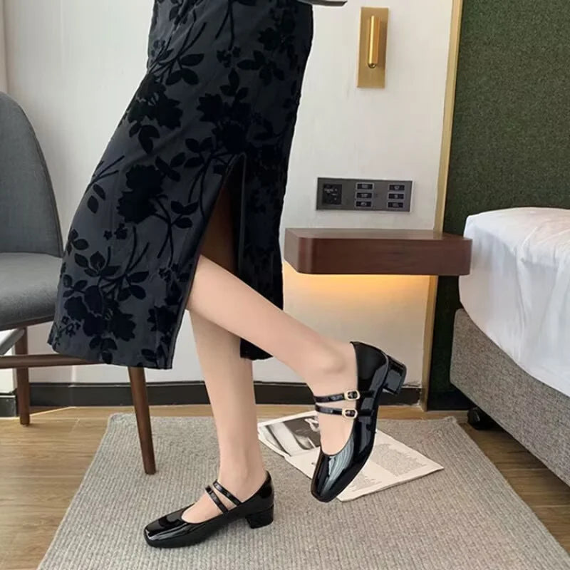 Burgundy Mary Jane Pumps for Women – Vintage-Inspired Comfort & Elegance