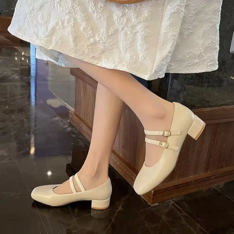 Burgundy Mary Jane Pumps for Women – Vintage-Inspired Comfort & Elegance