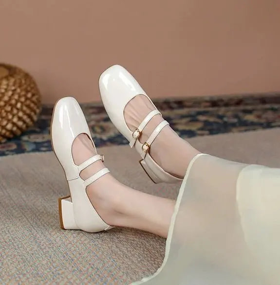 Burgundy Mary Jane Pumps for Women – Vintage-Inspired Comfort & Elegance