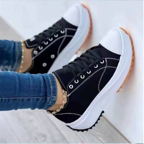 Canvas Platform Sneakers for Women – Stylish & Comfortable