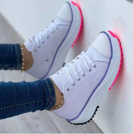 Canvas Platform Sneakers for Women – Stylish & Comfortable