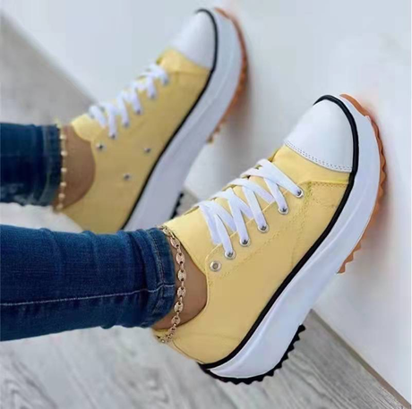 Canvas Platform Sneakers for Women – Stylish & Comfortable