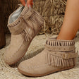 Chic Black Ankle Boots for Women – Stylish Western Buckle Design