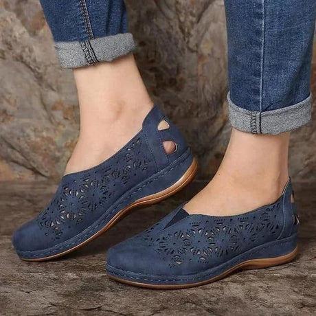 Chic Cut-Out Slip-On Shoes for Women – Stylish & Comfortable