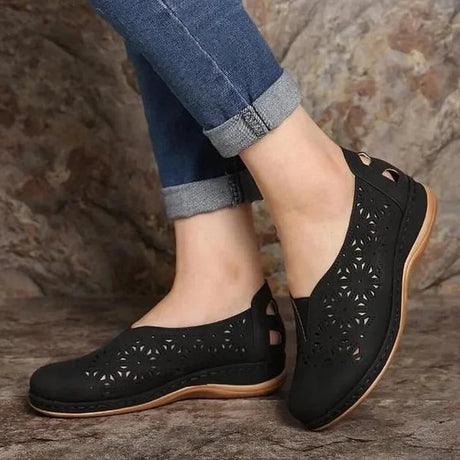 Chic Cut-Out Slip-On Shoes for Women – Stylish & Comfortable