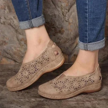 Chic Cut-Out Slip-On Shoes for Women – Stylish & Comfortable