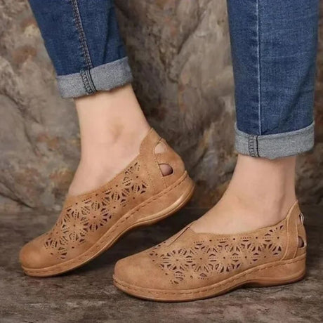 Chic Cut-Out Slip-On Shoes for Women – Stylish & Comfortable