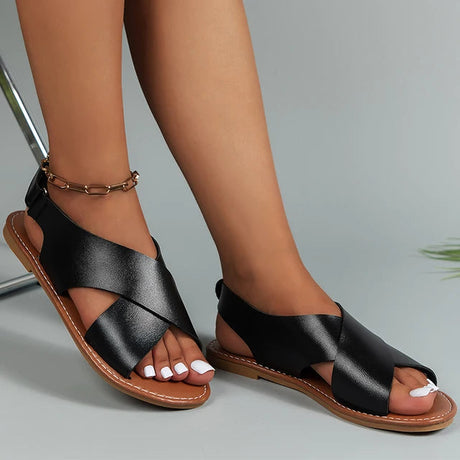 Chic Open Toe Flat Slippers for Women – Comfortable & Stylish Design
