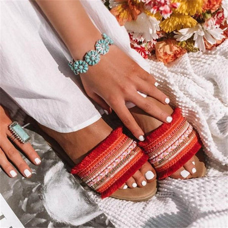 Chic Open-Toe Slippers for Women – Stylish & Comfortable Footwear