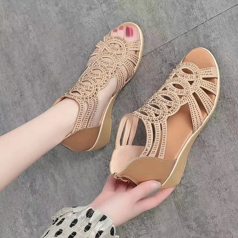Chic Open Toe Wedge Sandals for Women – Comfortable & Stylish Design