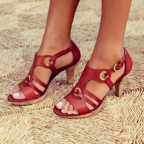 Chic Strappy High-Heeled Sandals for Women – Elegant & Comfortable