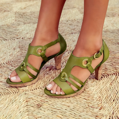 Chic Strappy High-Heeled Sandals for Women – Elegant & Comfortable