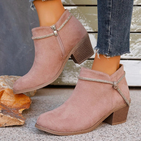 Chunky Heel Ankle Boots for Women – Stylish & Comfortable