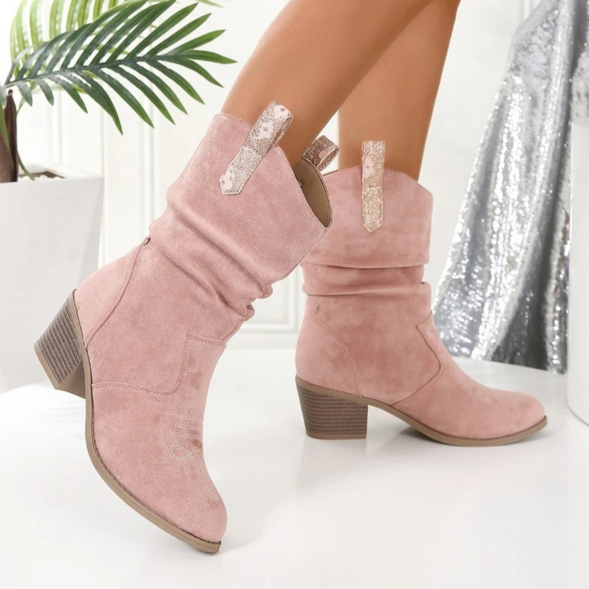 Chunky Heel Chic Boots for Women – Stylish & Comfortable