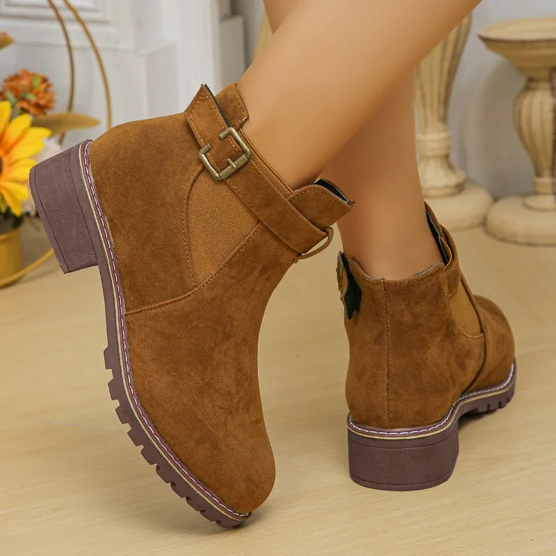 Chunky Heel Winter Boots for Women – Stylish & Cozy