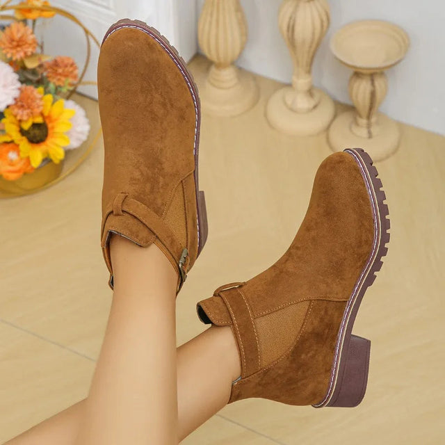 Chunky Heel Winter Boots for Women – Stylish & Cozy