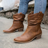 Classic Cowboy Ankle Boots for Women – Stylish & Versatile Western Footwear