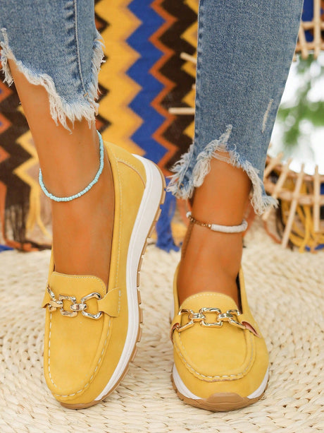 Classic Loafers for Women – Elegant Buckle Detail & Comfortable Fit