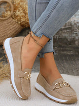 Classic Loafers for Women – Elegant Buckle Detail & Comfortable Fit
