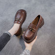 Classic Loafers for Women – Elegant Style with Chain Detail