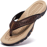 Comfortable Leather Flip Flops for Men – Casual Outdoor Style