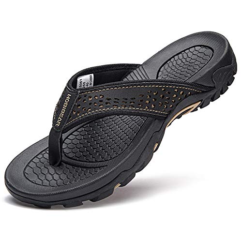 Comfortable Leather Flip Flops for Men – Casual Outdoor Style