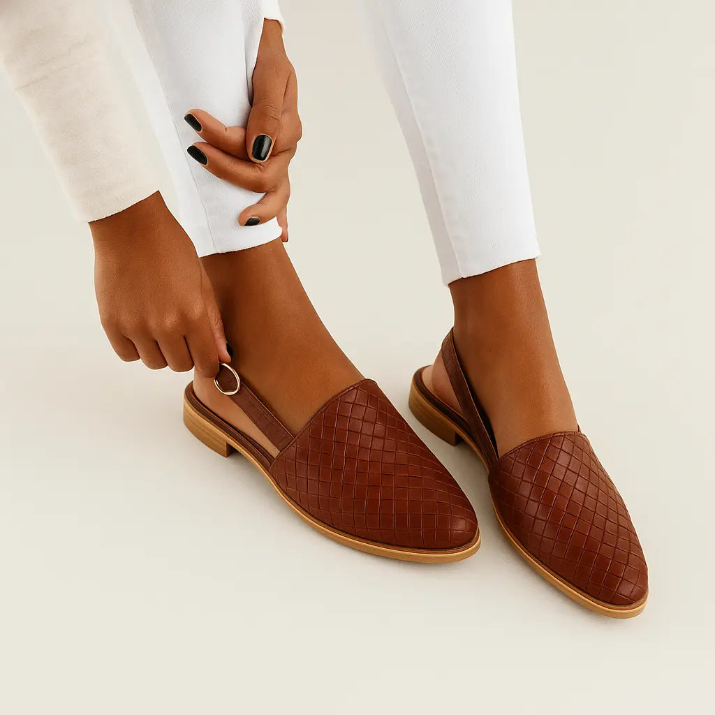 Comfortable Woven Slingback Flats for Everyday Comfort Bareroots Footwear