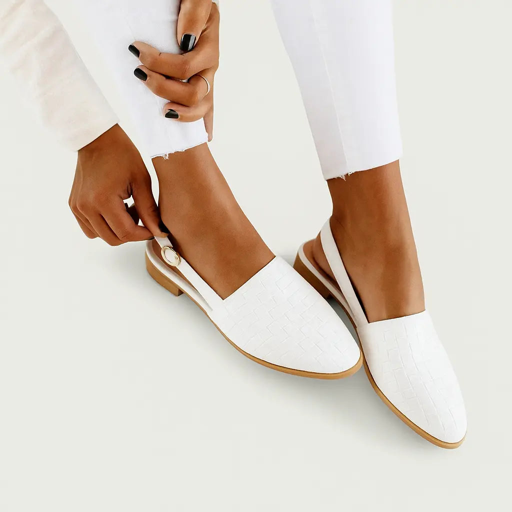 Comfortable Woven Slingback Flats for Everyday Comfort Bareroots Footwear