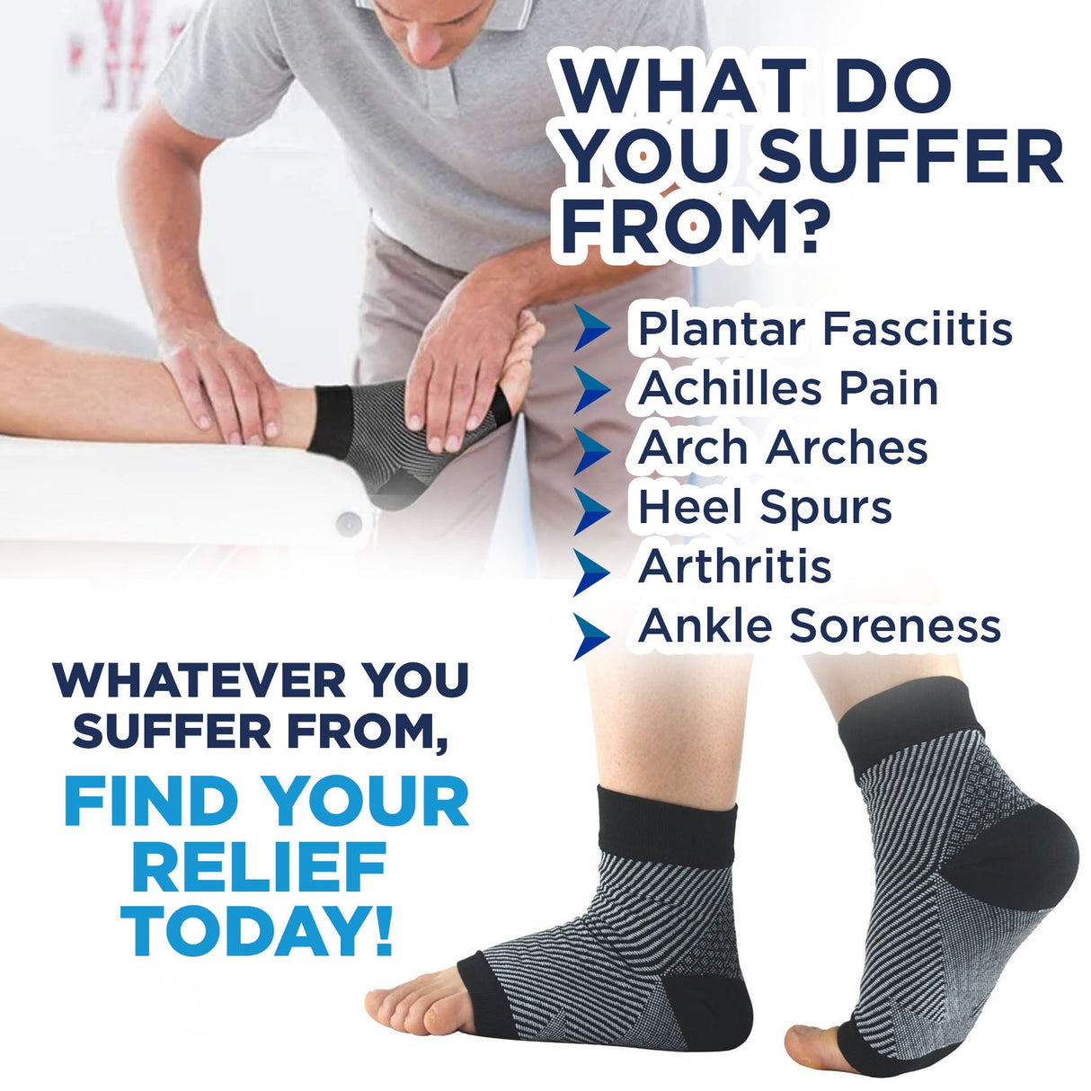 Compression Ankle Support Socks for Men – Relief from Swelling & Enhanced Stability