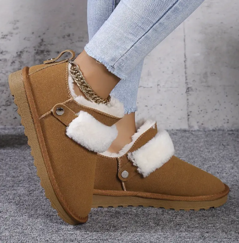 Cozy Slip-On Snow Boots for Women – Stylish & Warm