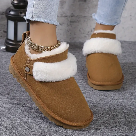 Cozy Slip-On Snow Boots for Women – Stylish & Warm