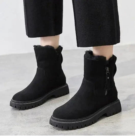 Cozy Velvet Snow Boots for Women – Stylish & Warm