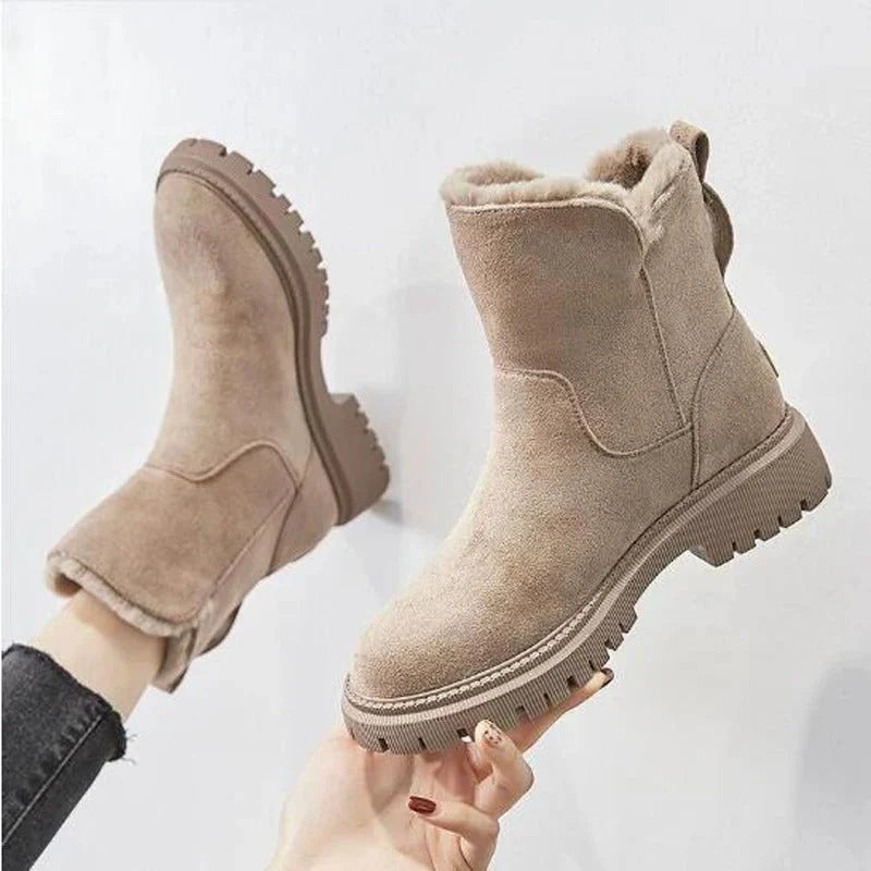 Cozy Velvet Snow Boots for Women – Stylish & Warm