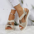 Crisscross Wedge Sandals for Women – Chic & Comfortable Slip-On Design