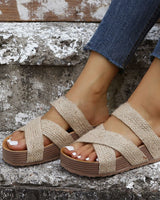 Crisscross Wedge Sandals for Women – Stylish & Comfortable Summer Footwear