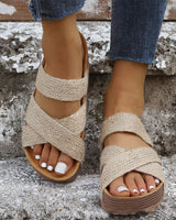 Crisscross Wedge Sandals for Women – Stylish & Comfortable Summer Footwear