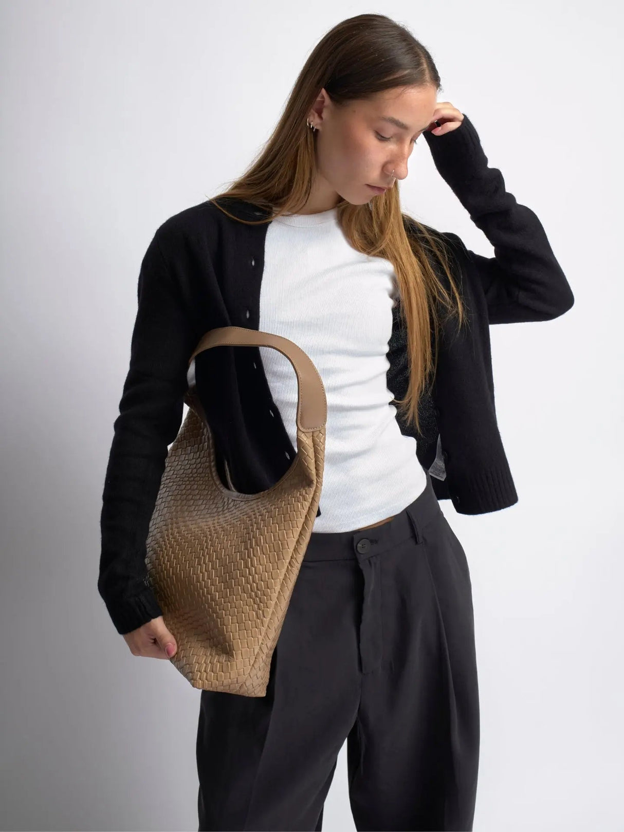 Croc-Embossed Shoulder Bag for Women – Stylish & Spacious