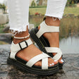 Cross-Strap Platform Sandals for Women – Chic & Comfortable Elevation