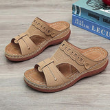 Cross Strap Wedge Sandals for Women – Slip in Design, Comfortable for Everyday Wear