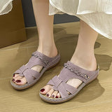 Cross Strap Wedge Sandals for Women – Slip in Design, Comfortable for Everyday Wear