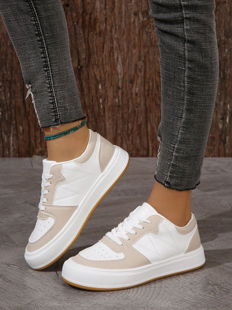 Cushioned White Sneakers for Women – Sporty & Comfortable Design