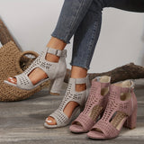 Cut-Out Peep-Toe Ankle Boots for Women – Edgy & Stylish